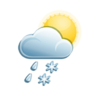 leichte Schnee / Regenschauer