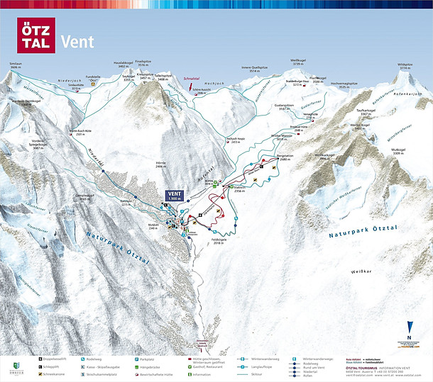 Venter Seilbahnen Pistenkarte