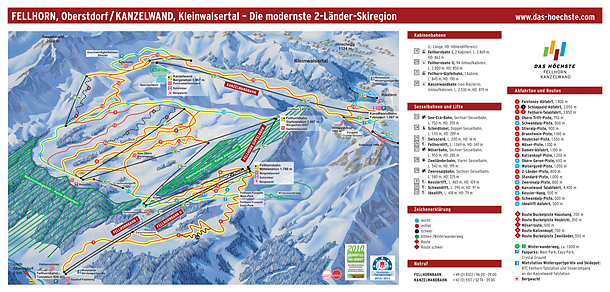 Kanzelwand - Fellhorn Pistenkarte