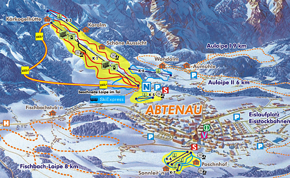 Abtenau im Lammertal Pistenkarte