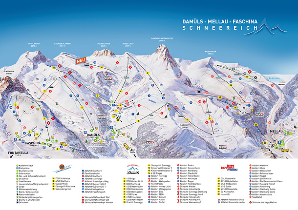 Mellau Bergbahnen Pistenkarte