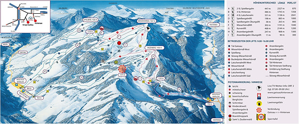 Gaißau Hintersee Pistenkarte