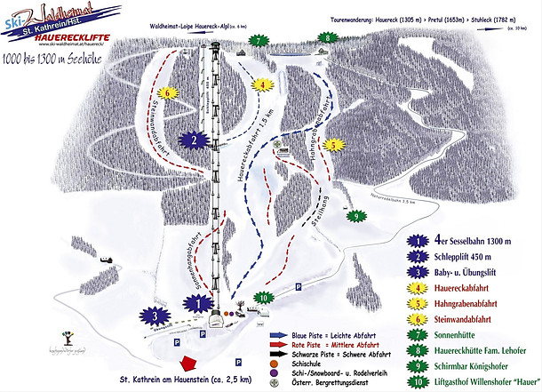 Hauereck St. Kathrein/Hst Pistenkarte