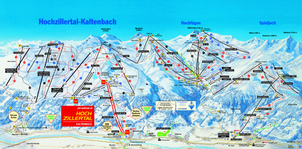 Hochzillertal Pistenkarte