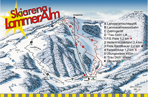 Skiarena Lammeralm Pistenkarte