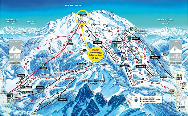 Matreier Goldried - Bergbahnen Pistenkarte