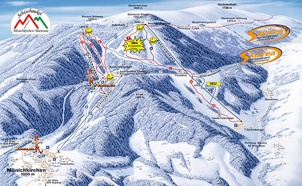 Mönichkirchen - Mariensee Pistenkarte