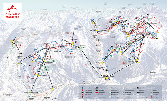 Silvretta Montafon Pistenkarte