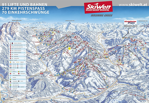 Westendorf (SkiWelt) Pistenkarte