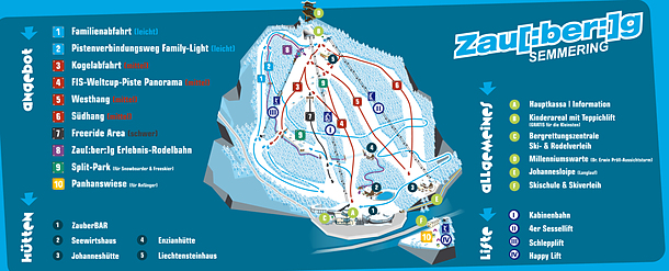 Semmering Hirschenkogel Pistenkarte