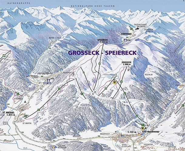 Großeck - Speiereck Pistenkarte