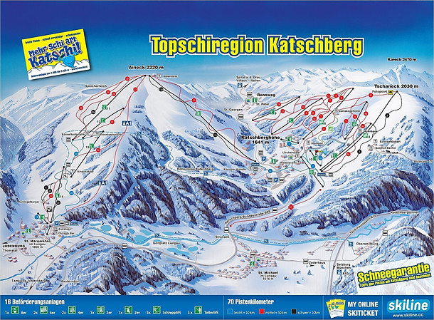 Katschberg - Aineck Pistenkarte