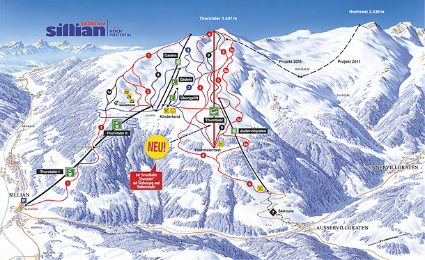 Sillian - Hochpustertal Pistenkarte