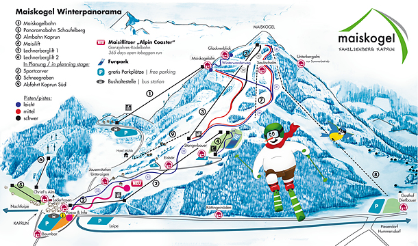 Maiskogel - Kaprun Pistenkarte