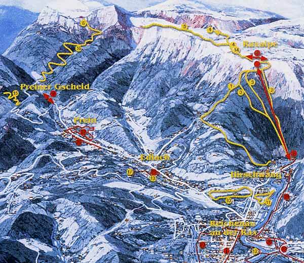 Reichenau/Rax - Raxalpe Pistenkarte