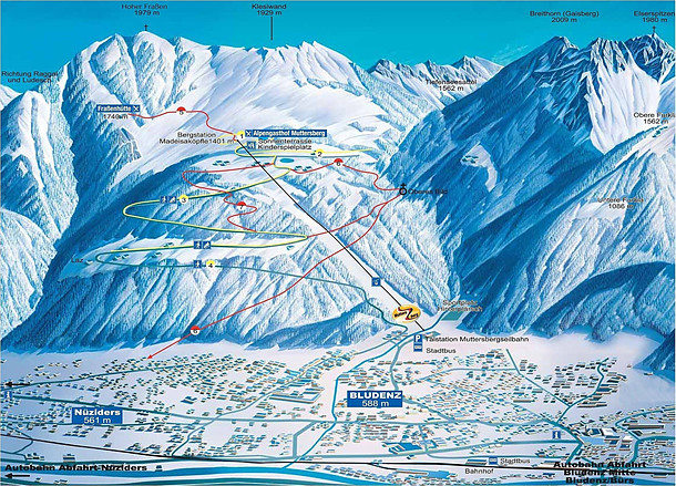 Muttersberg Pistenkarte